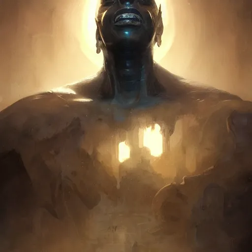 Image similar to nyarlathotep, dramatic light, painted by stanley lau, painted by greg rutkowski, painted by stanley artgerm, digital art, trending on artstation