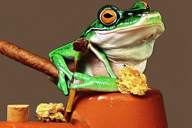 frog smoking a cigar | Stable Diffusion | OpenArt