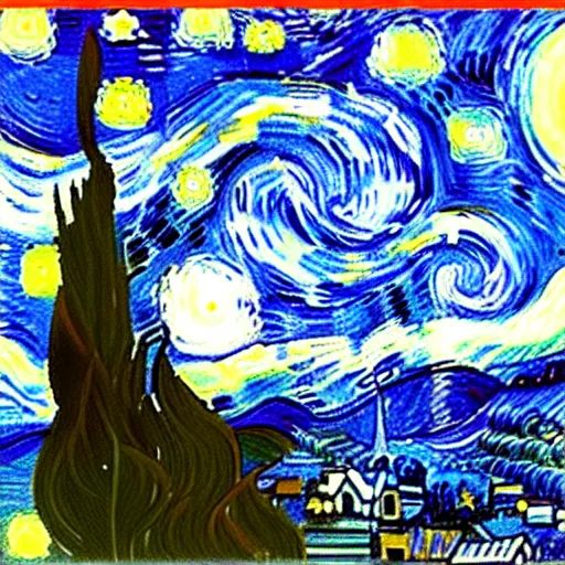 starry night as painted by pablo picasso | Stable Diffusion | OpenArt
