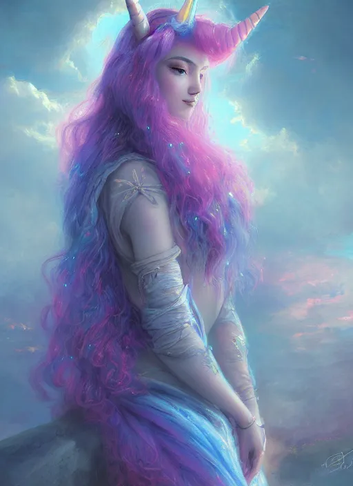 Prompt: unicorn twilight sparkle, digital art by eugene de blaas, ross tran, and nasreddine dinet, vibrant color scheme, intricately detailed, in the style of romanticism, cinematic, artstation, greg rutkowski