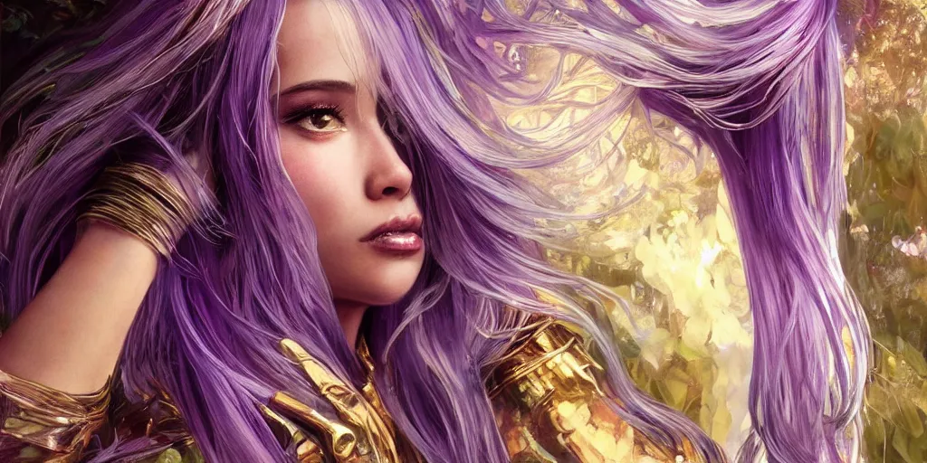 Prompt: wide angle, opalescent purple panther, metallic silver and ice color reflected crystal hair, leaping from babaob tree, fantasy, intricate, very beautiful, elegant, golden light, highly detailed, digital painting, artstation, concept art, smooth, sharp focus, unreal engine, art by wlop and tian zi and alphonse mucha