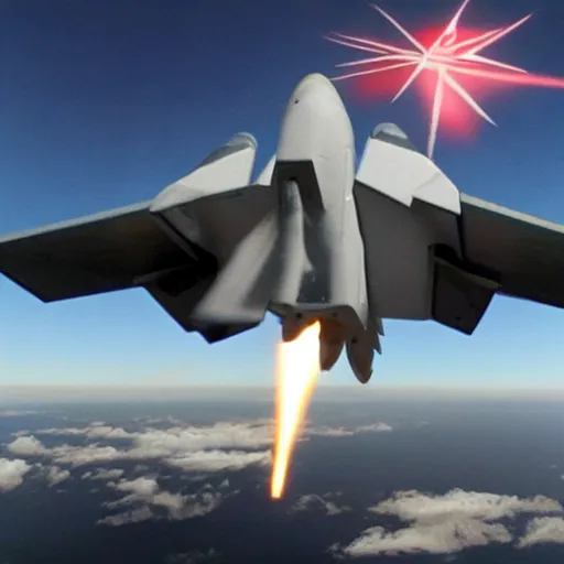 Prompt: a view from the cockpit of a fighter jet attacking a giant marshmallow