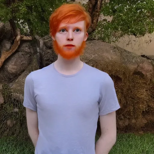 Image similar to A philosophical ginger boy streams on twitch,