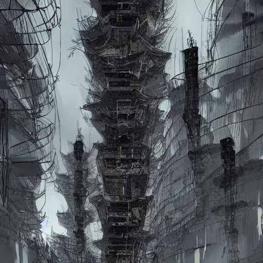 Image similar to piece of tsutomu nihei architecture