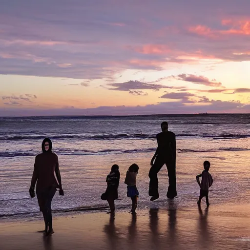 Image similar to photograph of sunset with my family in baron beach by oscar motuloh