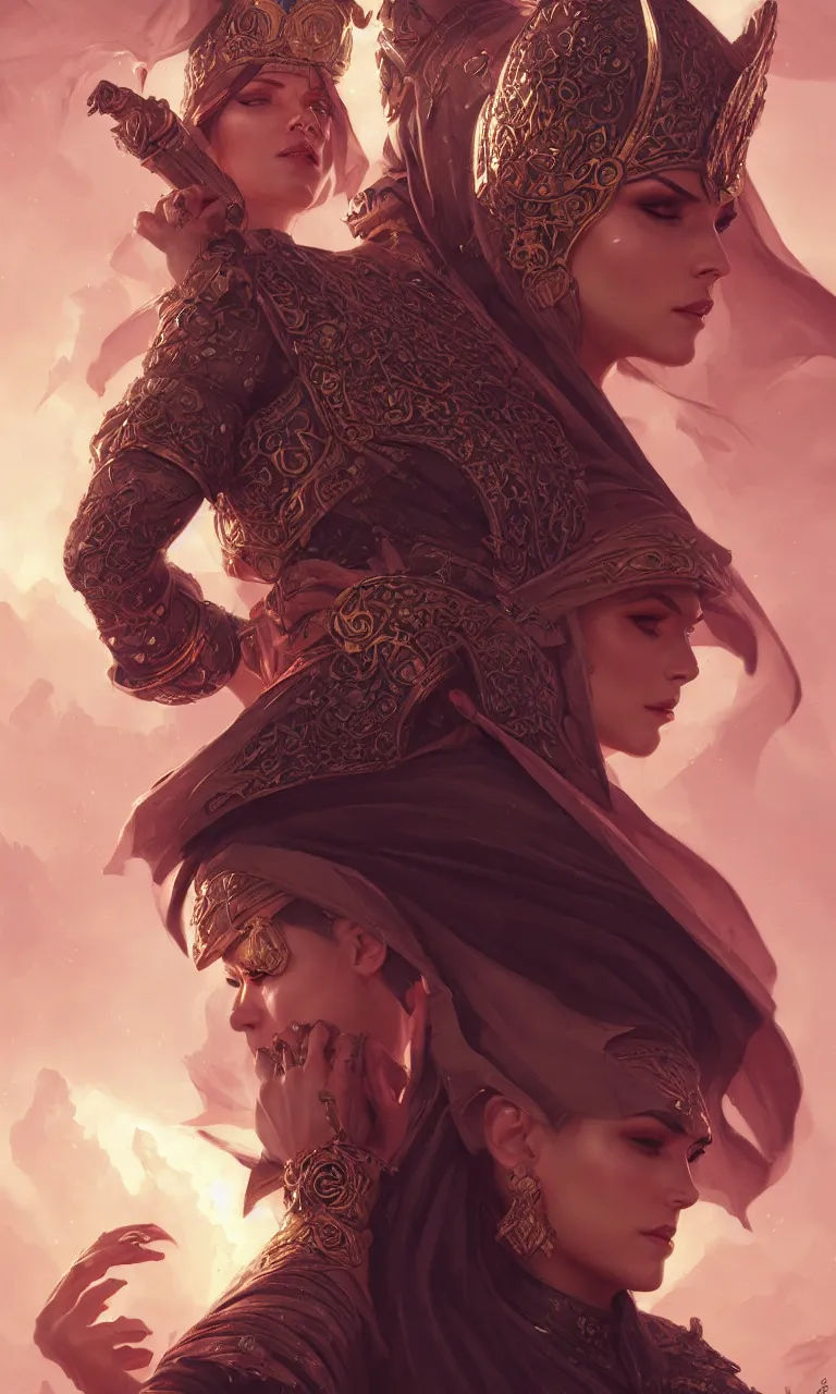 Image similar to cappadocian empress, d & d, fantasy, portrait, highly detailed, digital painting, trending on artstation, concept art, sharp focus, illustration, art by artgerm and greg rutkowski and magali villeneuve