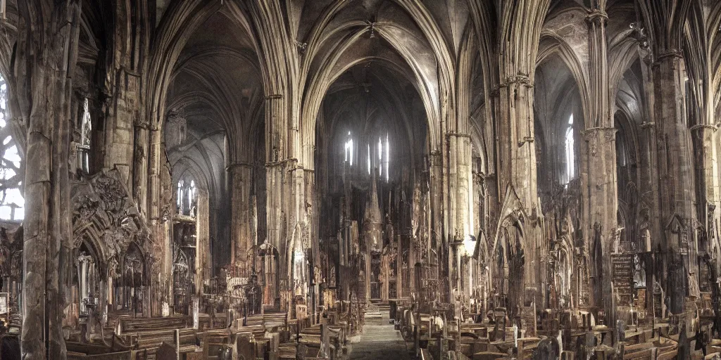 Image similar to a cathedral of flesh and stone dedicated to the god of pain