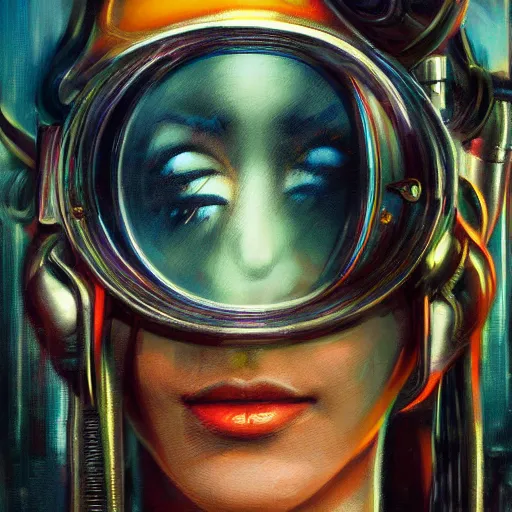 Image similar to detailed face of a woman, clockwork, moment, tectonic sky, skydome, bullet train, turbines, utopian, tech noir, wet reflections, prism, atmospheric, ambient, pj crook, syd mead, livia prima, nick alm, casey baugh