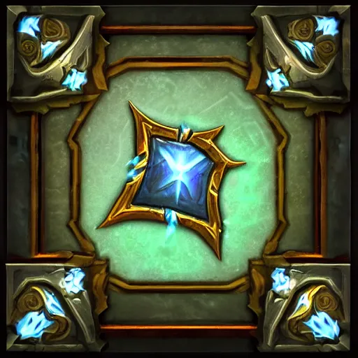 Image similar to world of Warcraft, new Paladin holy spell icons, ornate square border