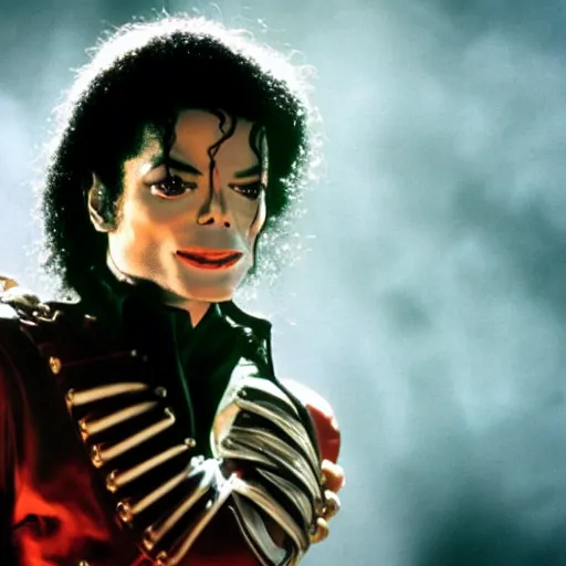 Image similar to stunning awe inspiring michael jackson as pinocchio, movie still 8 k hdr atmospheric lighting