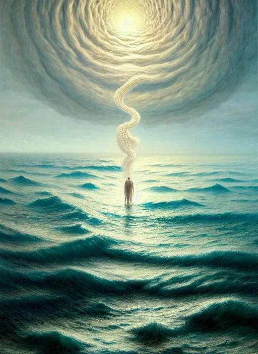 Prompt: A hyper-detailed 3d render like a Oil painting of the Ocean’s dream of the Upward Spiral, Surreal Concept Art!!!!!!, lifelike, photorealistic, digital painting, aesthetic, smooth, sharp focus, Artstation HD, by Greg Rutkowski, Chris Tulloch McCabe, Valentina Remenar and Asher Duran,