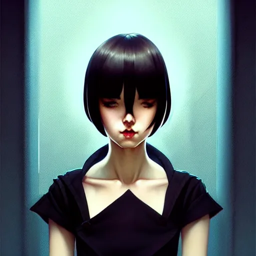 Image similar to a beautiful executioner looks darkly, art by ilya kuvshinov and lois van baarle and ross tran and range murata and artgerm and andy warhol, norman rockwell, digital art, highly detailed, profile picture, intricate, sharp focus, mystical trending on artstation hq, deviantart, pinterest, unreal engine 5, 4 k uhd image