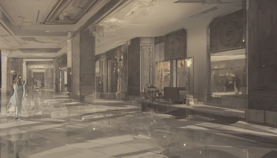 Image similar to Fashion Catwalk in a luxurious penthouse interior, concept art, rendering, hyperdetailed, unreal engine 5, 4k