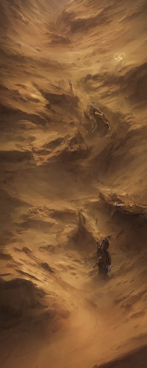 Prompt: Dune by Marc Simonetti