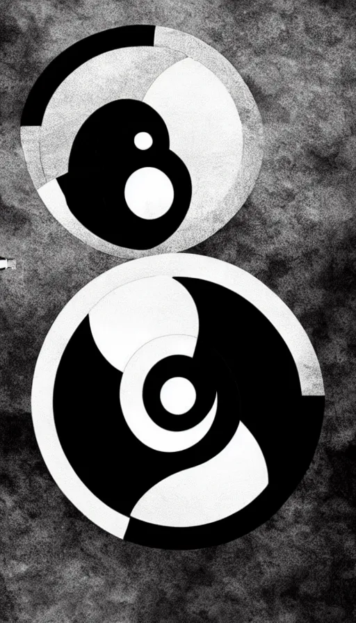 Image similar to Abstract representation of ying Yang concept, by Zack Snyder