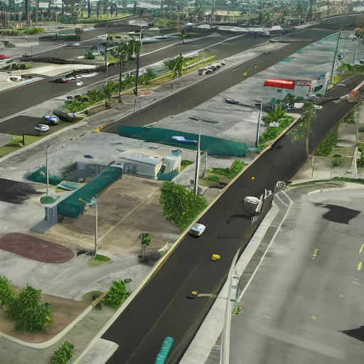 Image similar to pembroke pines florida in gta 5, 8k octane 3D render