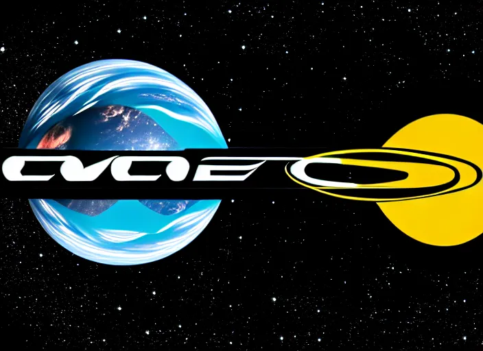 Prompt: vector car logo in space