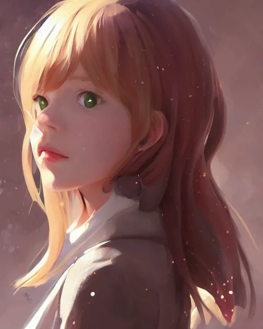 Prompt: portrait Hogwarts student girl cute-fine-face, pretty face, realistic shaded Perfect face, fine details. Anime. realistic shaded lighting by Ilya Kuvshinov Giuseppe Dangelico Pino and Michael Garmash and Rob Rey, IAMAG premiere, aaaa achievement collection, elegant freckles, fabulous