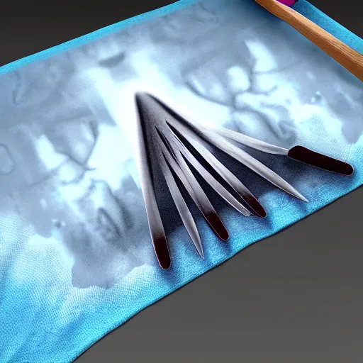 Image similar to demonic microfibre cloth. matte painting. cleaning utensil.