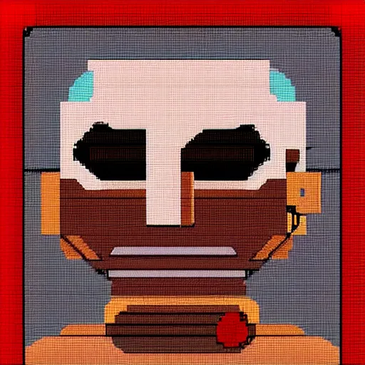 Image similar to cyborg by pixel art