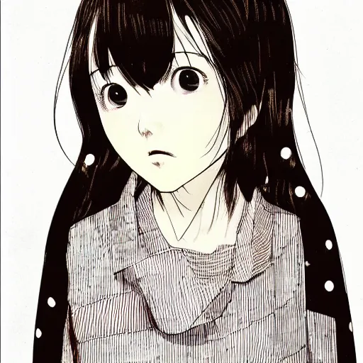 Image similar to a portrait of a girl by inio asano, aya takano color style