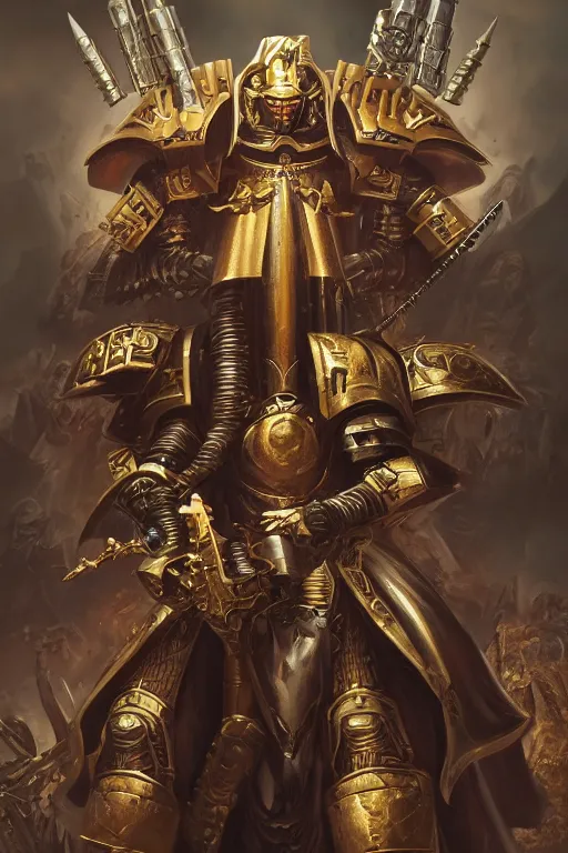 Image similar to queen portrait heros warhammer 4 0 k horus heresy fanart - the primarchs emperor by johannes helgeson animated with vfx concept artist & illustrator global illumination ray tracing hdr fanart arstation zbrush central hardmesh 8 k octane renderer comics stylized