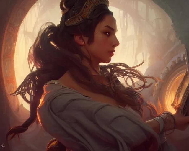 Image similar to photography of fernando herenu, deep focus, d & d and mtg, fantasy, intricate, elegant, highly detailed, digital painting, artstation, concept art, matte, sharp focus, illustration, hearthstone, art by artgerm and greg rutkowski and alphonse mucha