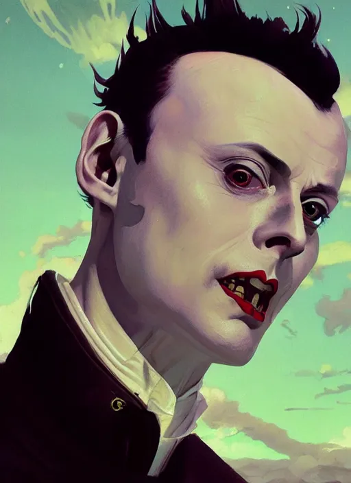 Image similar to Highly detailed portrait of Klaus Nomi, in GTA V, Stephen Bliss, unreal engine, fantasy art by Greg Rutkowski, Loish, Rhads, ferdinand knab, Makoto Shinkai and Lois van baarle, ilya kuvshinov, rossdraws, Tom Bagshaw, alphonse mucha, global illumination, radiant light, detailed and intricate environment