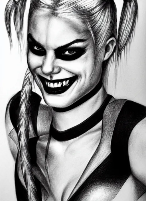 pencil drawings of harley quinn