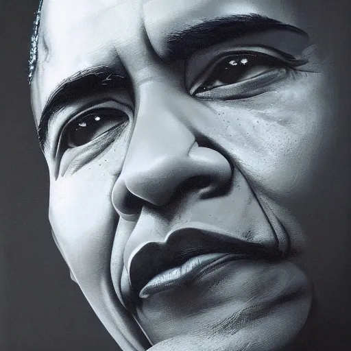 Image similar to barack obama by ruan jia, portrait