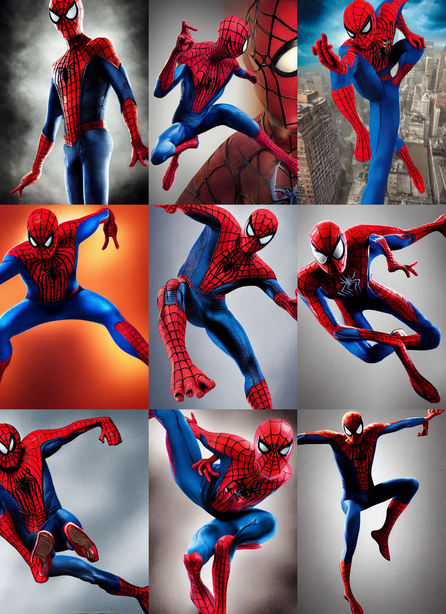 Prompt: comic book illustration of the amazing spider man 2, digital illustration, concept art, digital painting, illustration, good value control, 8 k, andrew garfield spider man, andrew garfield, octane render, the amazing spider man 2, lycra costume, graphic style, john singer sargent, in the style of john buscema