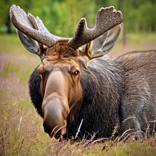 Image similar to photo of moose lion hybrid