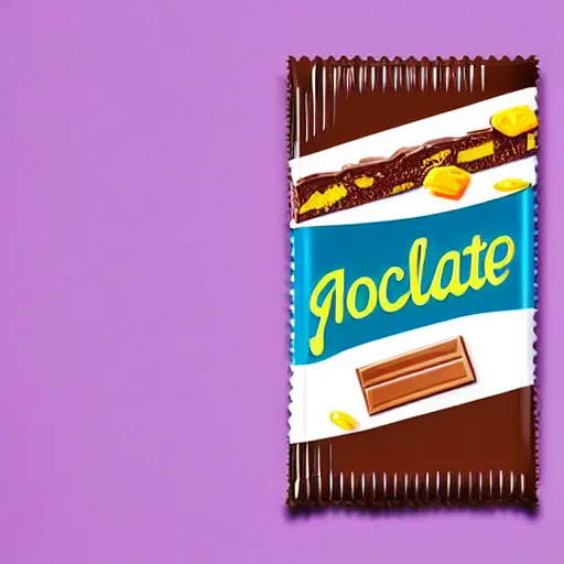 Image similar to chocolate candy bar packaging, 9 0 s style, very appealing, marketing photo