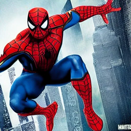 Image similar to dwayne johnson as spiderman