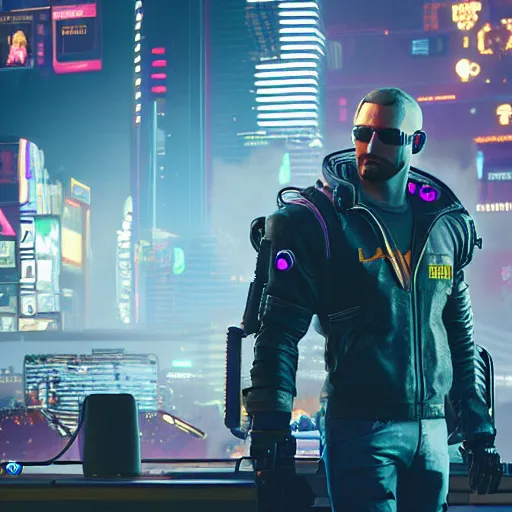 Image similar to g - man with augmentations cyberpunk 2 0 7 7