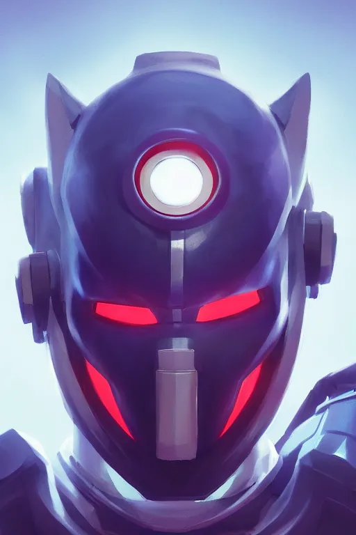 Image similar to epic mask helmet robot ninja portrait stylized as fornite style game design fanart by concept artist gervasio canda, behance hd by jesper ejsing, by rhads, makoto shinkai and lois van baarle, ilya kuvshinov, rossdraws global illumination radiating a glowing aura global illumination ray tracing hdr render in unreal engine 5