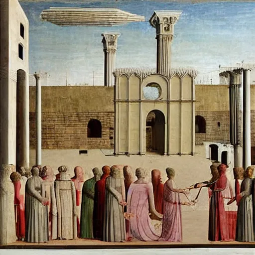 Image similar to the ideal city by piero della francesca