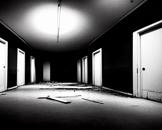 prompthunt: Backrooms, Monster, Fear, Surrealistic, Unsettling