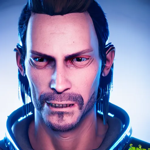 Image similar to johnny silverhand | cyberpunk 2 0 7 7 | portrait | hyperrealistic | dslr | 8 k