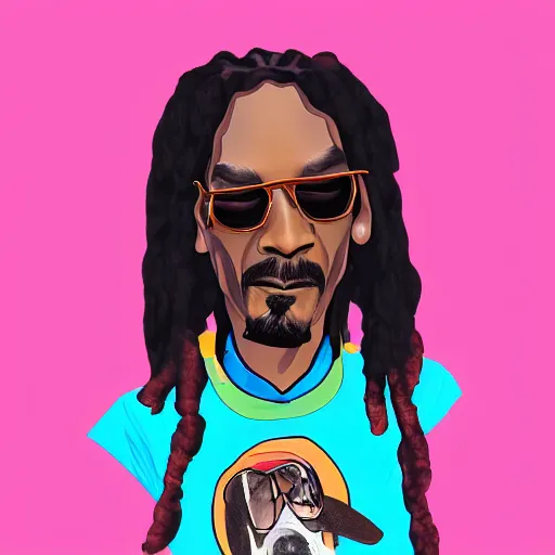 Prompt: snoop dog digital art