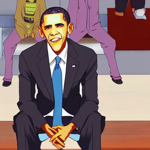 Image similar to Obama as an Anime character