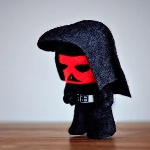 Image similar to darth vader, felt