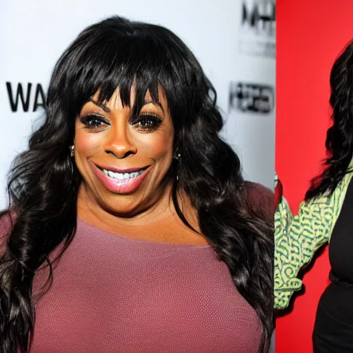 Image similar to openwork mean niecy nash as a muppet