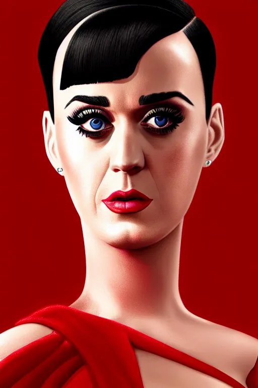 Prompt: katy perry in a red dress, realistic portrait, symmetrical, highly detailed, artstation, smooth, sharp focus, cinematic lighting, 8 k high resolution, 3 5 mm photography