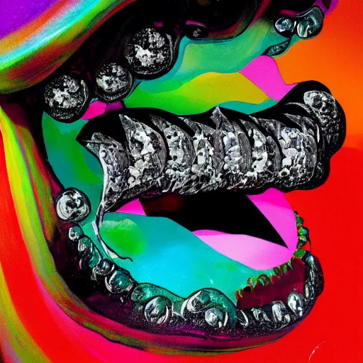 Prompt: paint dripping diamonds, styled as an album cover art