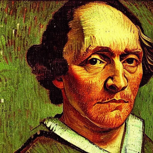 Image similar to christopher columbus portrait!!! painted by ( ( ( van gogh ) ) ), 4 k, 8 k