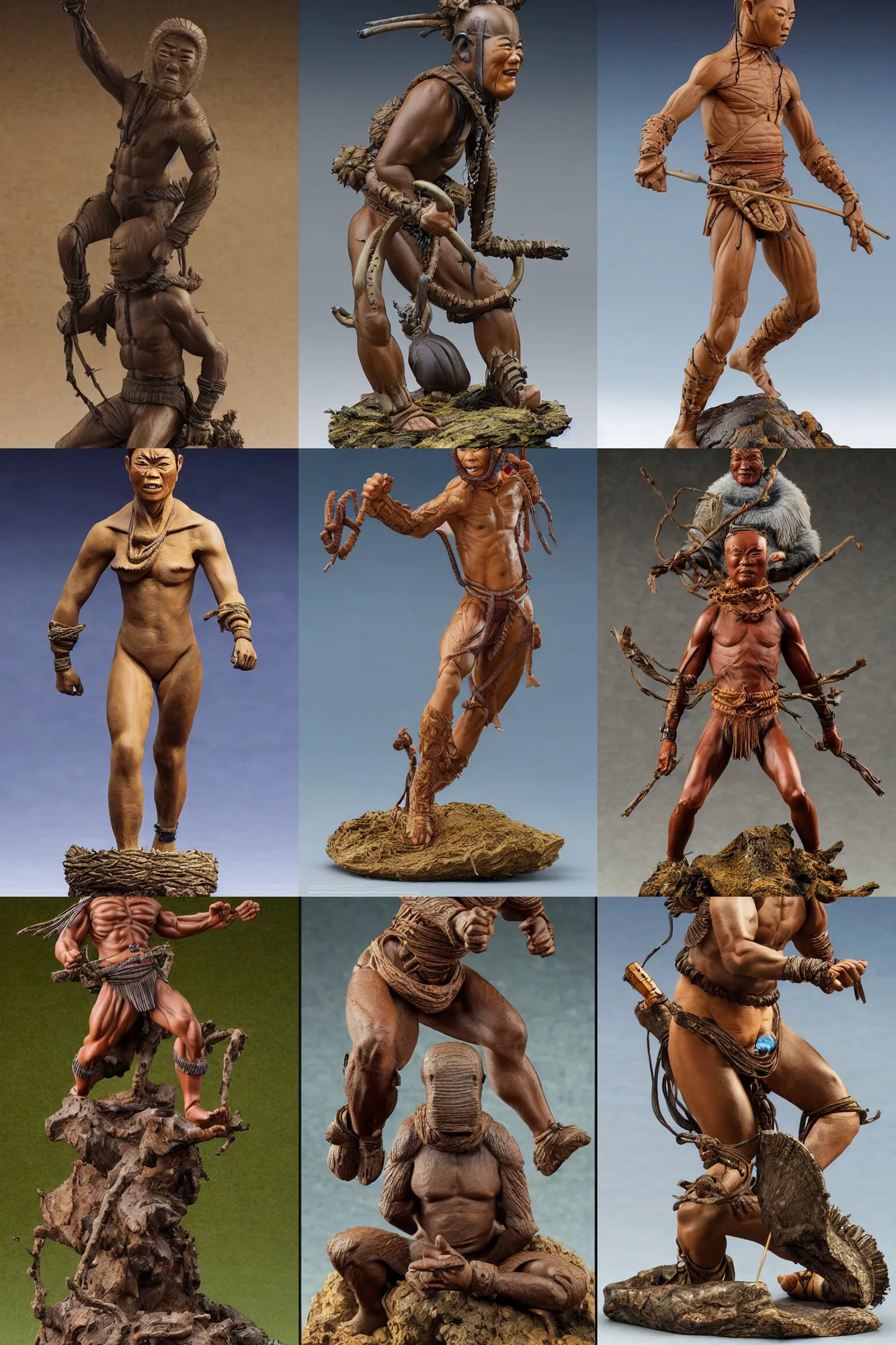 Prompt: a still high quality figurine of a selk ´ nam people by katsuya terada, frank frazetta, joe jusko, dynamic pose, detailed product photo, sharp focus, tone mapped, epic composition 8 5 mm, f. 1 4, zoom out