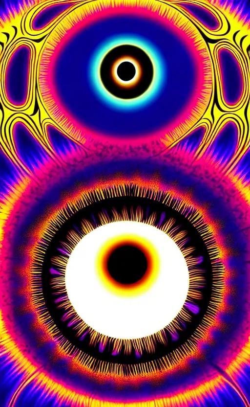 Image similar to psychedelic eye close up, white background, vector art, illustration by frank frazetta and alex grey