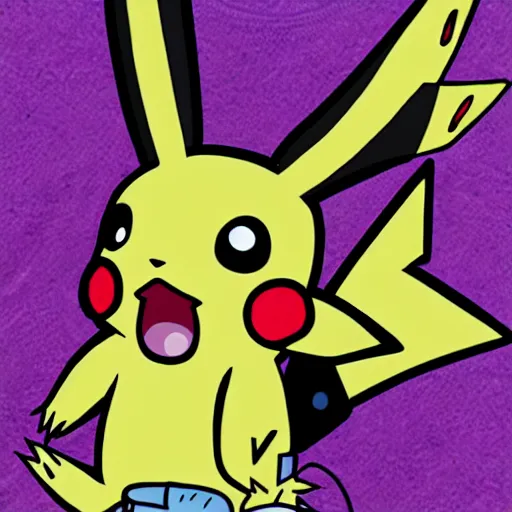 Image similar to pikachu as a Slaanesh demonette with lustful eyesl