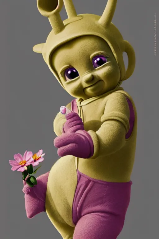 Prompt: teletubbies character portrait, intricate, elegant, highly detailed, artstation, smooth, sharp focus, collectable action toy figurine artgerm and greg rutkowski and alphonse mucha